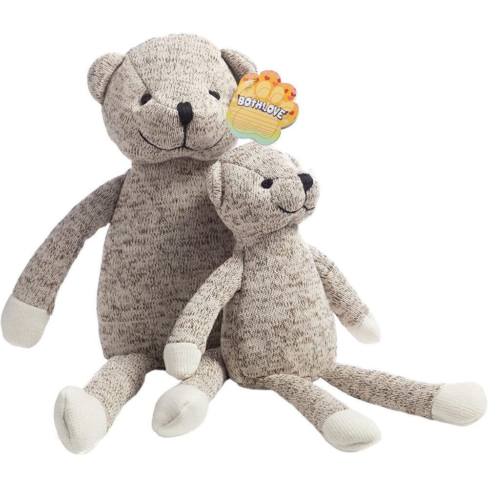 15” And 12” Stuffed Animal Bears for Babies, Kids, Grey Bear 2pcs